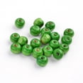 thumbnail image 1 of Natural Wood Beads Rondelle Lead Free Dyed Green 8mm Hole: 3mm about 5600pcs/1000g, 1 of 2