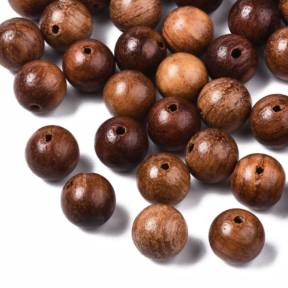Natural Wood Beads Waxed Wooden Beads Undyed Round Camel 8mm Hole: 1.5mm about 2000pcs/500g