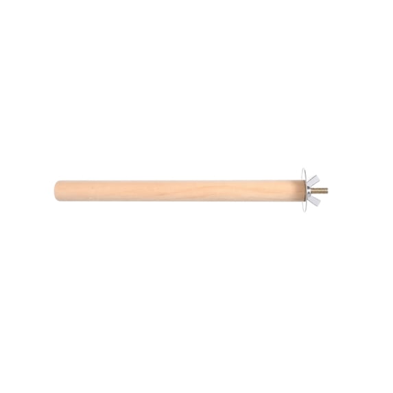 Natural Wood Bird Stand Perch, Robust Solid Wood Perching Pole, Essential Enrichment Accessory for Parrot Cages