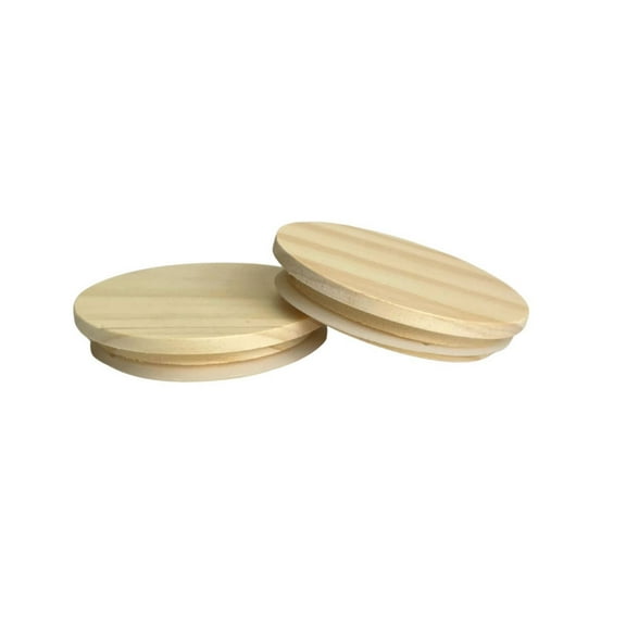 Natural Wood Candle Lid - Fits our 9.5 oz Monticiano Candle Making Supplies (Case of 48) FREE SHIPPING