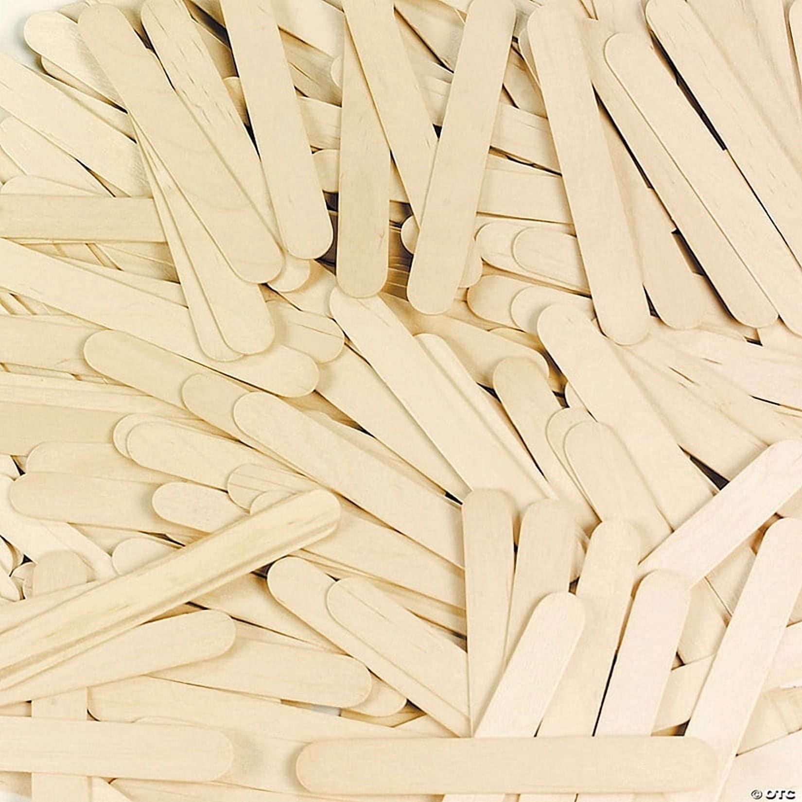 Bulk 2500 Pieces Large Natural Wood Craft Sticks