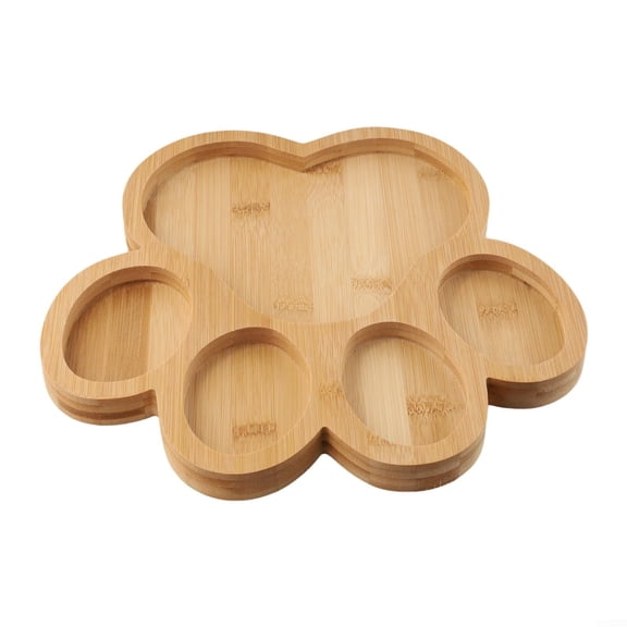 Natural Wood Dog Paw Serving Tray – Cute Claw-Shaped Snack Board for Cheese, Fruit & Desserts – Rustic Appetizer Platter for Parties & Home Decor