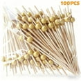 thumbnail image 1 of Natural Wood Fruit Picks with Decorative Spherical Beads for Parties and Celebrations, 1 of 9