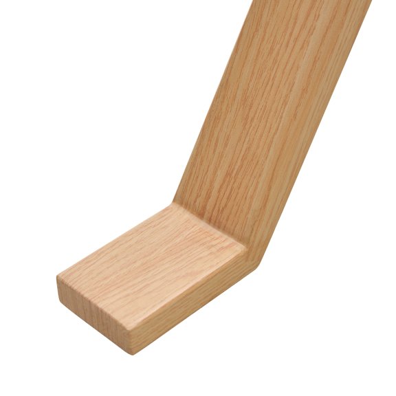 Natural Wood Grain MDF L-Shaped Table Leg Only, Replacement Furniture Support Leg Accessory, Single Box Table Frame Part Without Tabletop