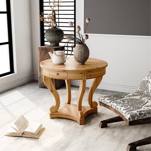 Natural Wood Grain & Timeless Design - Small Dining Table for Kitchen Nooks