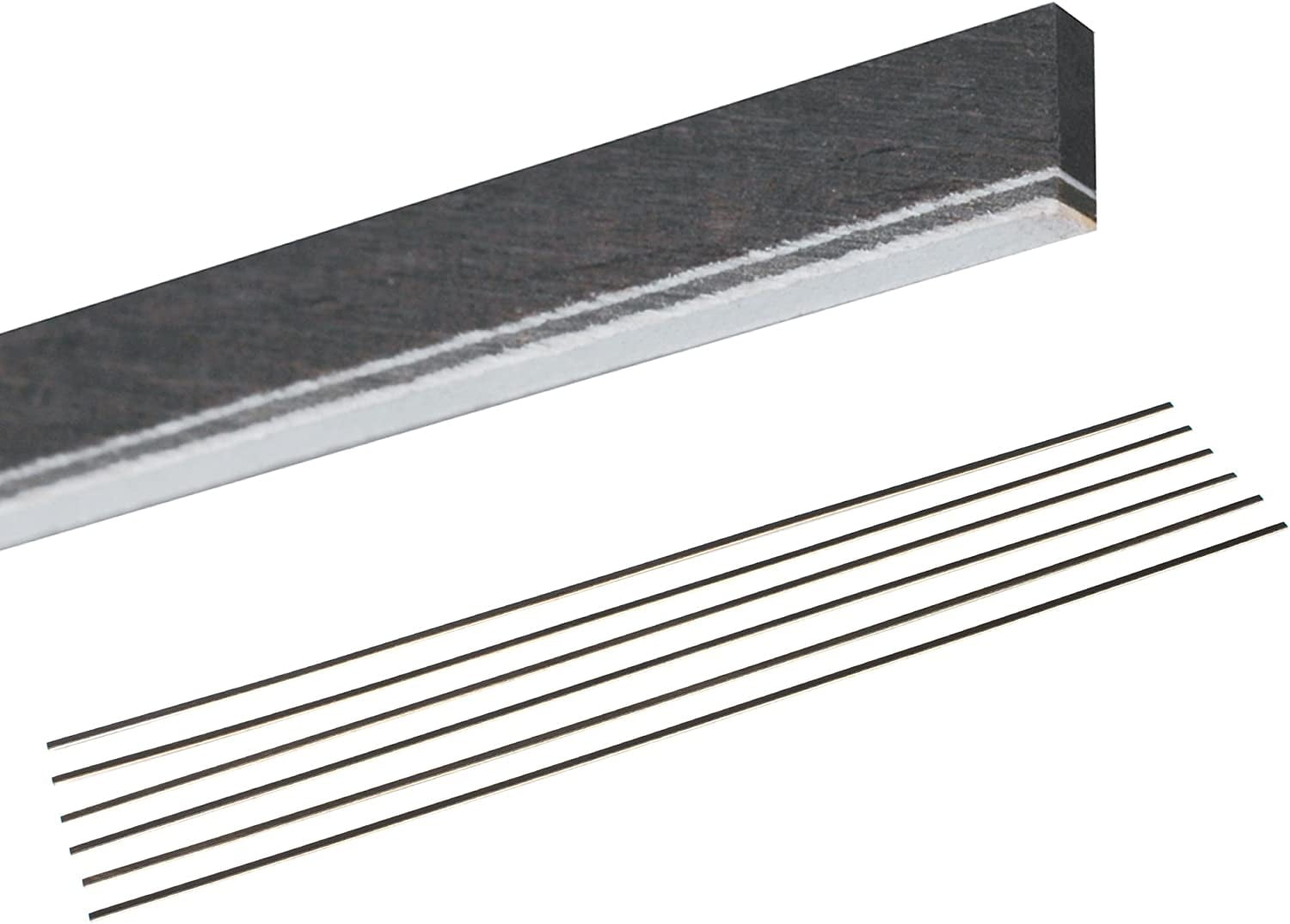 Natural Wood Guitar Bindings, Ebony with w/b/w Trim 6 Pack