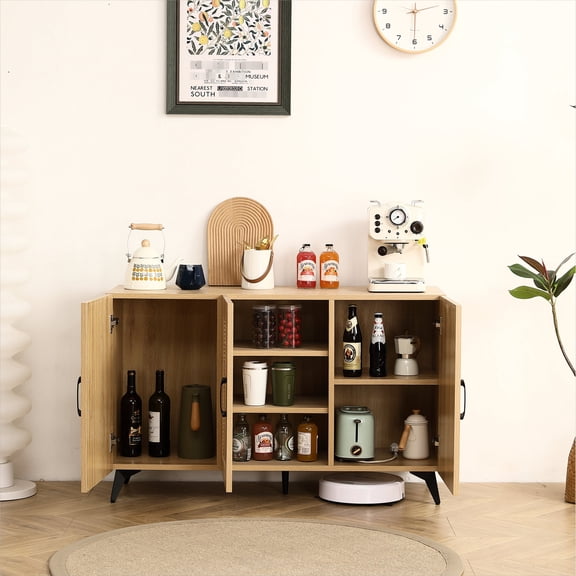 Natural Wood Look - Strong Frame - Living Room Sideboard - Display Items