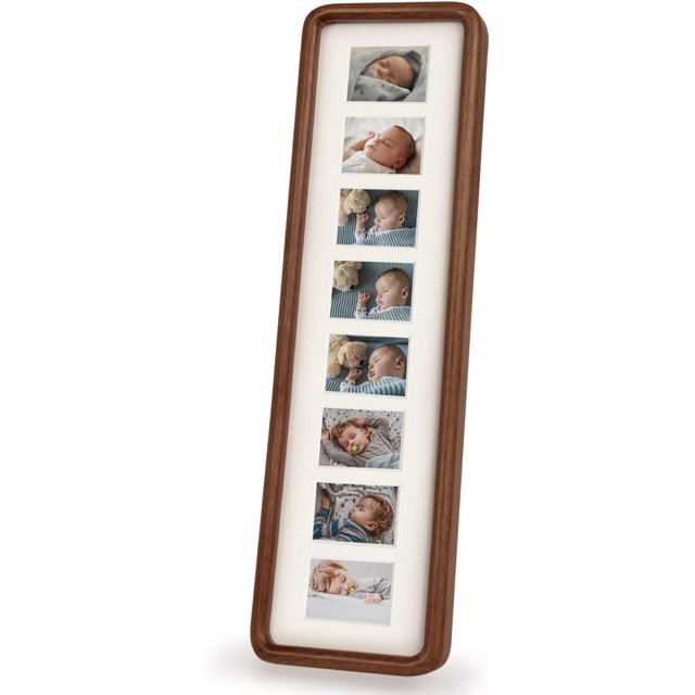 Natural Wood Photo Frames, Tabletop Picture Frame Display With Mat