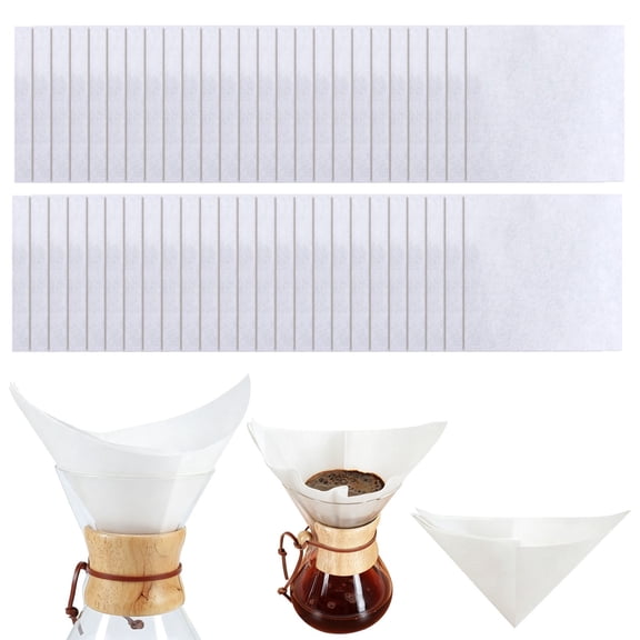 Natural Wood Pulp Coffee Filters, Unbleached V Shape Disposable Pour Over Paper for Coffee Dripper Brewer