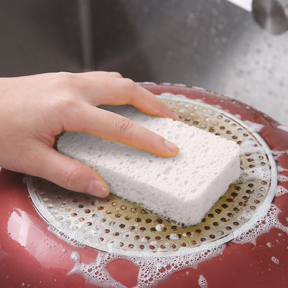 Natural Wood Pulp Sponge, Thickened Dishwashing and Cleaning Sponge, Highly Absorbent and Grease Removing Brush, Eco-Friendly Plant Fiber Sponge, Practical Kitchen Cleaning Gift