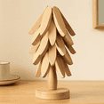 thumbnail image 1 of Natural Wood Tree Trivet Set, Christmas Tree Trivet Set, Wooden Trivets & 1 Stand Like a Christmas Tree, for Hot Dish, Pot, Bowl, Teapot, Hot Pot Set, 1 of 4