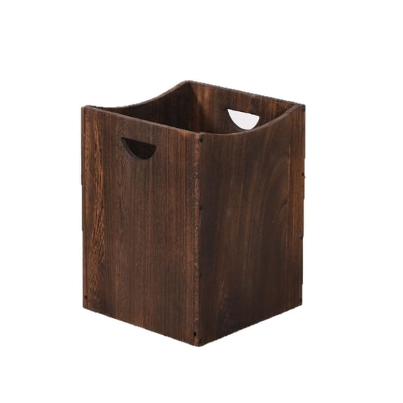 Natural Wood Waste Container Portable Design For Recycling Storage organizers
