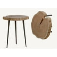 thumbnail image 1 of Natural Wood and Black Live Edge End or Side Table, 1 of 3