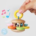 thumbnail image 1 of Natural Wooden Baby Rattle Toys, Infant Sensory Teething Toys, Easy Grasp Structure, Non Toxic Paint Finished Wood, Early Educational Hand Shaking Developmental Toys, for Newborn Boy Girl Gifts, 1 of 7
