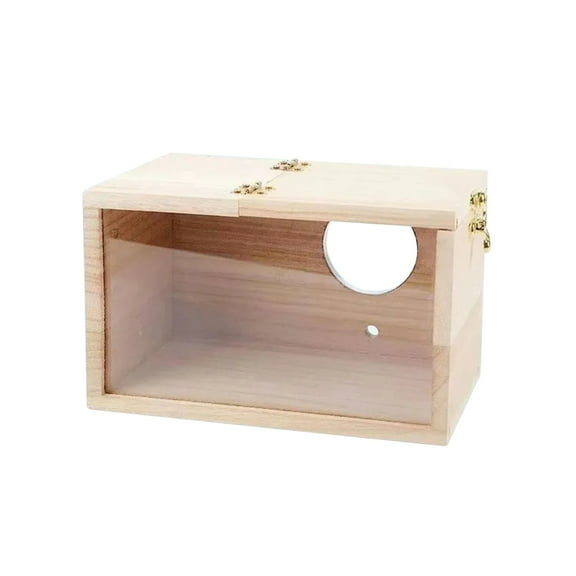 Natural Wooden Bird Nesting Box For Breeding, Nesting, And Other Bird Activities, Suitable For Placing In Bird Cages Or As A Freestanding Nest, 12 X 12 X 19.51 Cm For Optimal