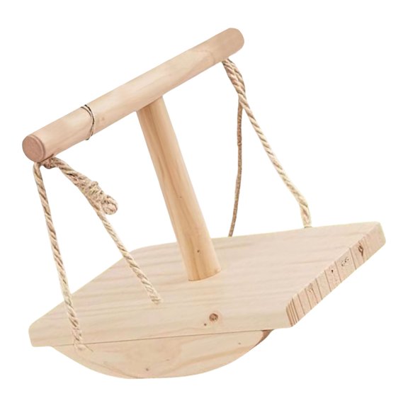 Natural Wooden Bird Perches Training Stand Cockatiel Exercise Wooden Play Stand for Owner Interaction