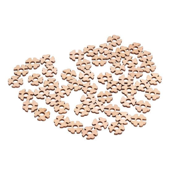 Natural Wooden Buttons For Knitting Craft Sewing Fasteners Smooth Finish Handmade Garments DIY Projects Four Distinct Styles Sixty 60PCS