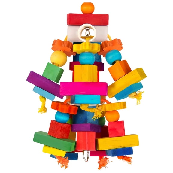 Natural Wooden Chewing Parrot For Birds Interactive Activity Perches And Trimming Exercise Pretty Caged Large Rope Ring Cage Mat for Parrots Chains Cage for Parrots for Cage Leash for Rope Swing
