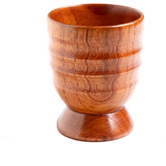 Natural Wooden Coffee Mug, High Temperature Resistant Beer Steins with Ergonomic Handle for Hot Cold Drinks Tea Milk Home Office Drinking Vessel, 3x3in