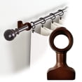 thumbnail image 1 of Natural Wooden Curtain Rod Brackets for 14 Inch Poles—Sturdy Wall Mount Holders with Decorative Easter Patterned Ideal for Living Room and Bedroom, 1 of 4