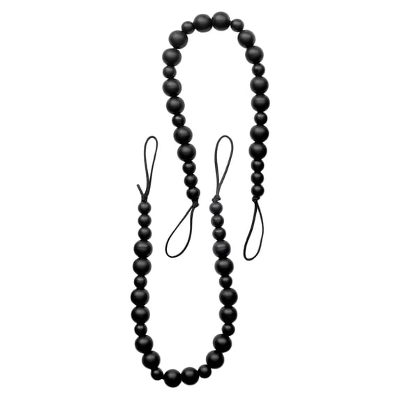 Natural Wooden Curtain Ties,Wood Bead Curtain Tiebacks with Hooks,Curtain Holdbacks for Window Draperies,Farmhouse Curtain Tiebacks, Curtain Tie Backs for Home Office Room Decor(Black)