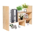 thumbnail image 1 of Natural Wooden Desktop Shelf Wood Caddy Desk Organizer Set (Beige), 1 of 8