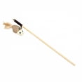 thumbnail image 1 of Natural Wooden Handle Cat Teaser Wand, Simple Design with Attached Toy, Durable Interactive Play for Bonding and Exercise with Cats, 1 of 3