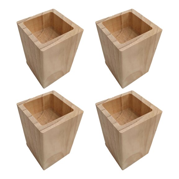 Natural Wooden Height Adjusters Strong Designs Furniture Leg Extenders Simple Installs for Home Work Area Furniture