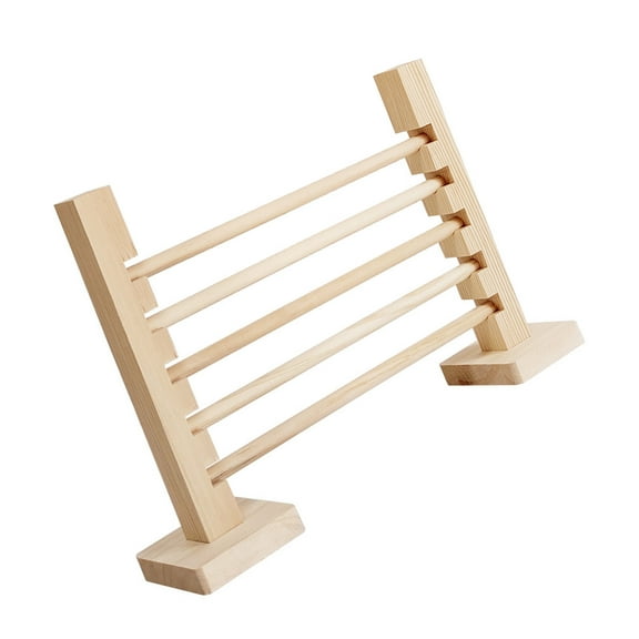 Natural Wooden Hurdle Wooden Jump Barrier Toy for Small Hurdle Hamster Rabbits Jump Cage Obstacle