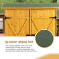 Natural Wooden Outdoor Storage Shed with Lockable Door Spacious 56”L x