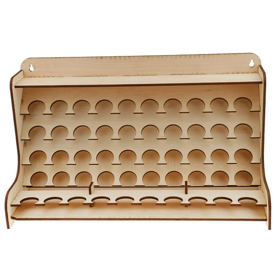 Natural Wooden Paint Bottles Rack Model Organizer Tools Storage Rack Holder Box , 8