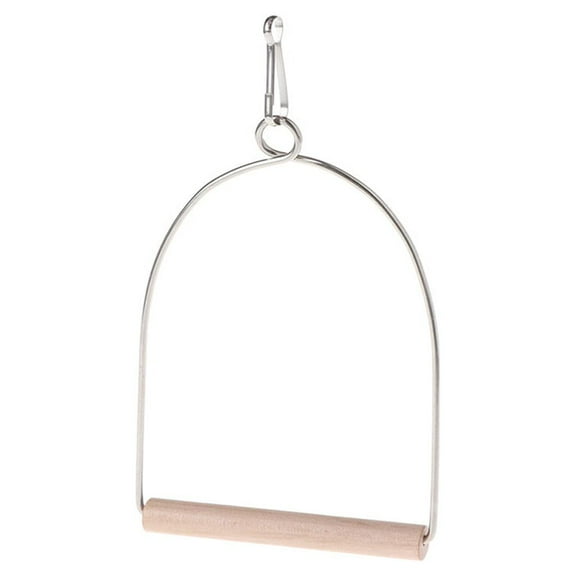 Natural Wooden Pet Birds U-shaped Perch Parrots Hanging Swing Cage Toys Stand Climbing Holder Pendant for Parakeet Macaw Cockatiel