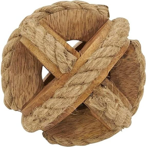 Natural Wooden Rope Decorative Orb