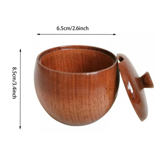Natural Wooden Seasoning Storage Jar With Lid Multifunctional Kitchen Spice Sugar Pepper Container Organizer Box