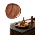 thumbnail image 1 of Natural Wooden Serving Tray, Irregular Wood Food Platter, Solid Wood Snack Serving Plate, Handmade Wooden Dessert Tray, Multi-purpose Wooden Display Board, Tea Coffee Serving Dish for Home Use, 1 of 5