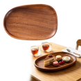 thumbnail image 1 of Natural Wooden Serving Tray, Irregular Wood Food Platter, Solid Wood Snack Serving Plate, Handmade Wooden Dessert Tray, Multi-purpose Wooden Display Board, Tea Coffee Serving Dish for Home Use, 1 of 5