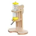 thumbnail image 1 of Natural Wooden Stand Small Animals Water Bottle Holder for Small Sized Pets as Hamsters, Mice, Gerbils, Guinea Pigs, Rabbits, Puppy, Cats,7.95" Height Adjustable Water Bottle Holder with Bottle, 1 of 5