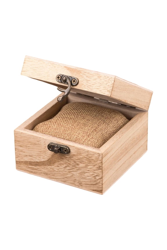 Natural Wooden Watch Box Unpainted Storage Case Classic Jewelry Display Box Gift