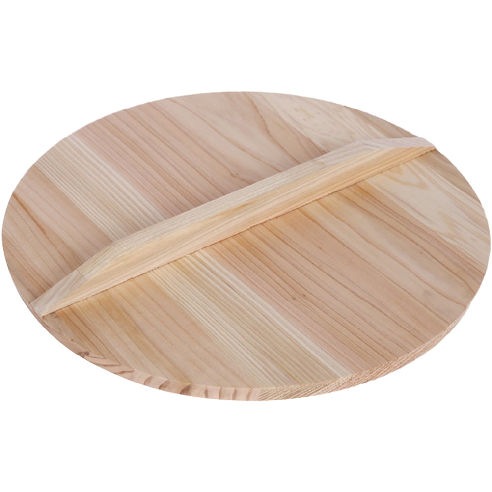 Natural Wooden Wok lid Cover Pot Cover AntiSpillover Wood Wok Lid