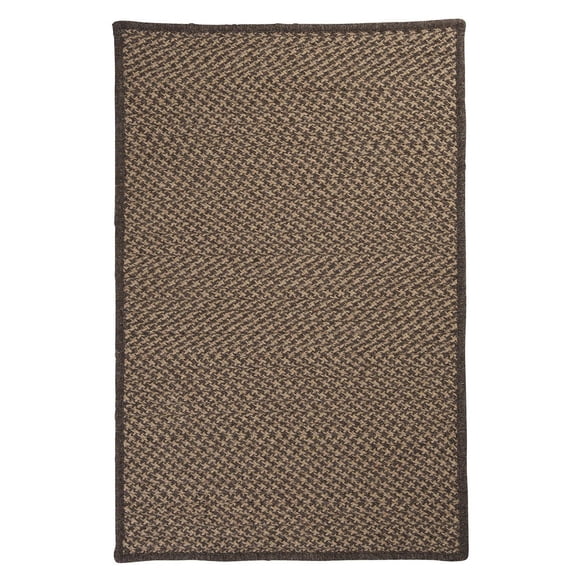 Natural Wool Houndstooth - Caramel HD34 Braided Rug