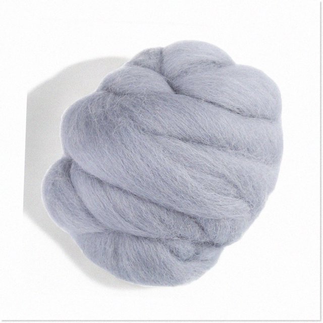 Natural Wool Roving Fiber for Needle Felting & Hand Spinning 8 Colors