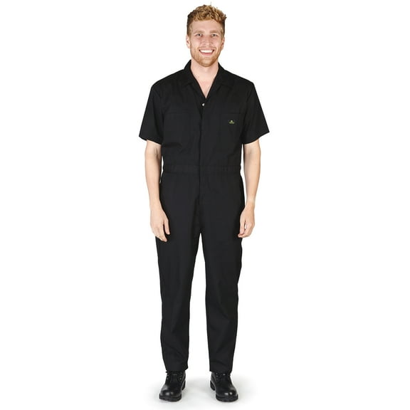 Natural Workwear Adult Big & Tall Short Sleeve Coverall Black SmallTall - Runs 1 Size Small