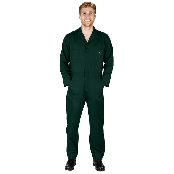 Natural Workwear Adult Mens Long Sleeve Coverall Green XS - Runs 1 Size Small