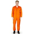 thumbnail image 1 of Natural Workwear Mens Long Sleeve Basic Blended Work Coverall XS - 4XL Order 1 Size Bigger, 38103 38878-XX-Large (Orange), 1 of 3