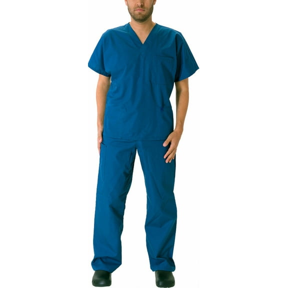 Natural Workwear Mens Authentic EDS Unisex Medical Uniform Cargo Scrub Set