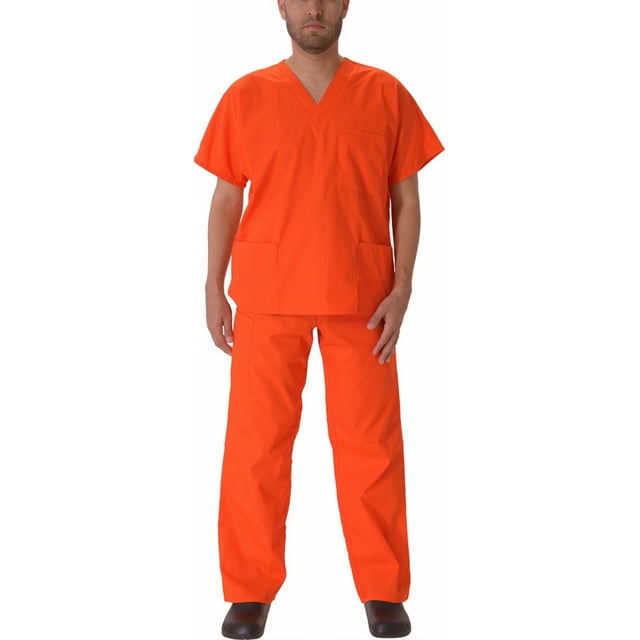 Natural Workwear Mens Medical Dental Scrub Set Adult Male Work Uniform