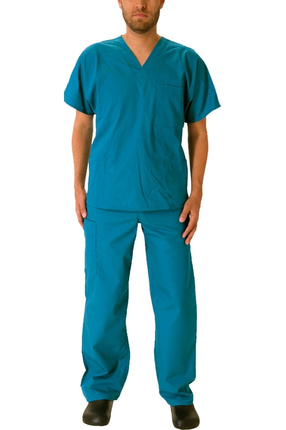 Mens Authentic EDS Unisex Medical Uniform Cargo Scrub Set