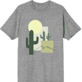 thumbnail image 1 of Natural World Cacti & Shapes Heather Gray Men's Crew Neck Short Sleeve Tee-XL, 1 of 2
