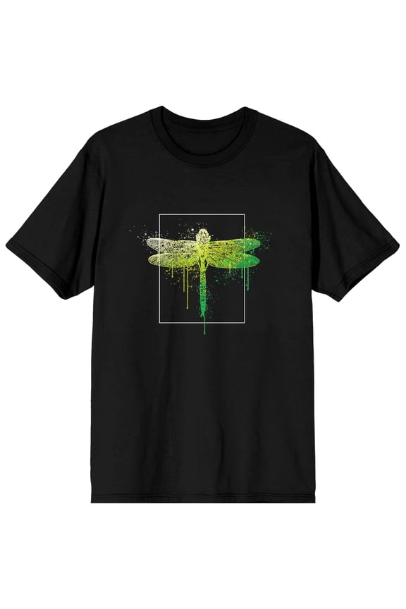 Natural World Dragonfly Men's Black T-Shirt-Large