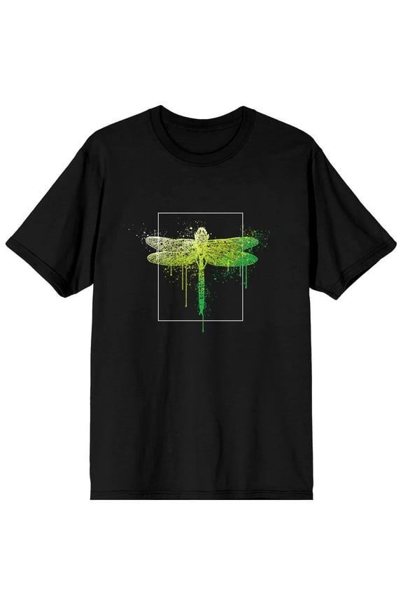 Natural World Dragonfly Men's Black T-Shirt-XL